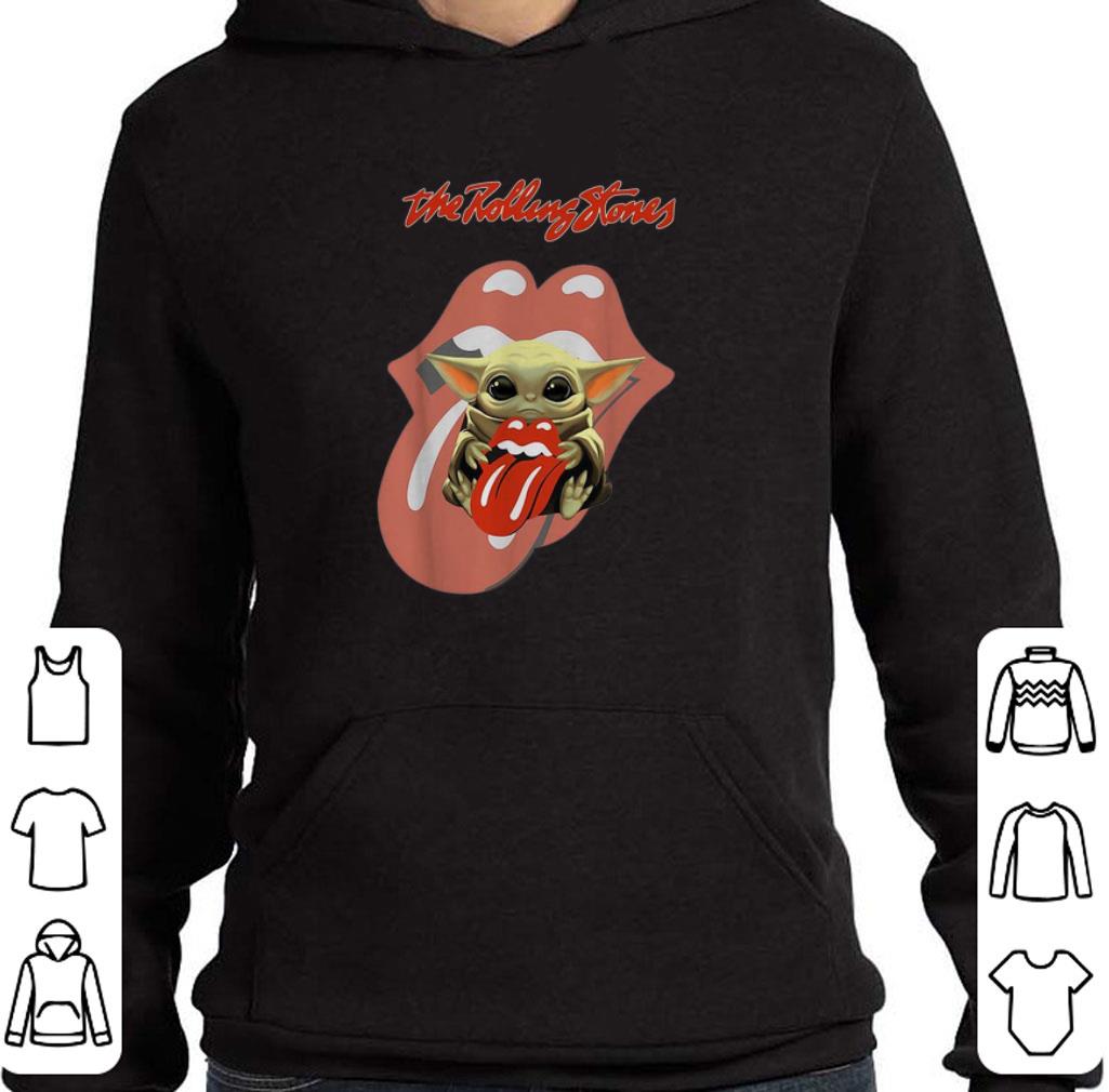 Star Wars Baby Yoda hug The Rolling Stones Logo shirt 2 Star Wars Baby Yoda hug The Rolling Stones Logo shirt