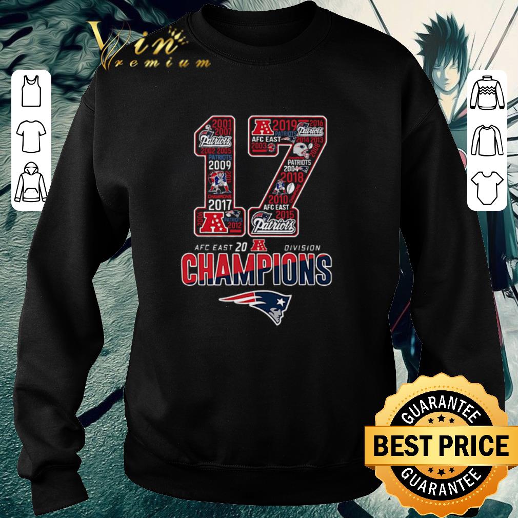 Top 17 AFC East 2019 Division Champions New England Patriots shirt