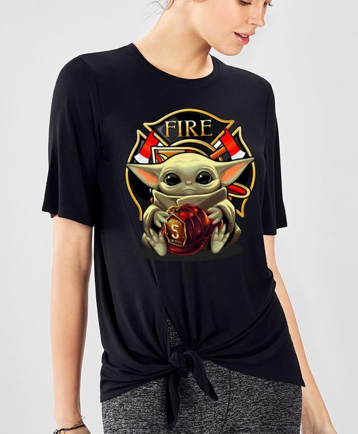 Top Baby Yoda Hug Flaptatn Fire Reside shirt