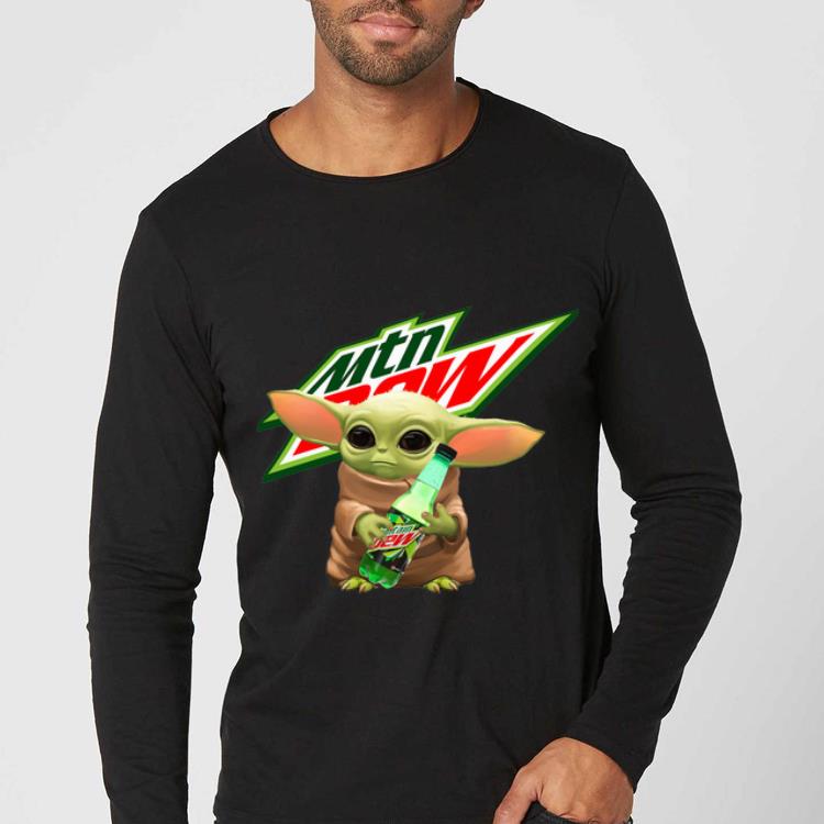Top Baby Yoda Hug Mountain Dew shirt