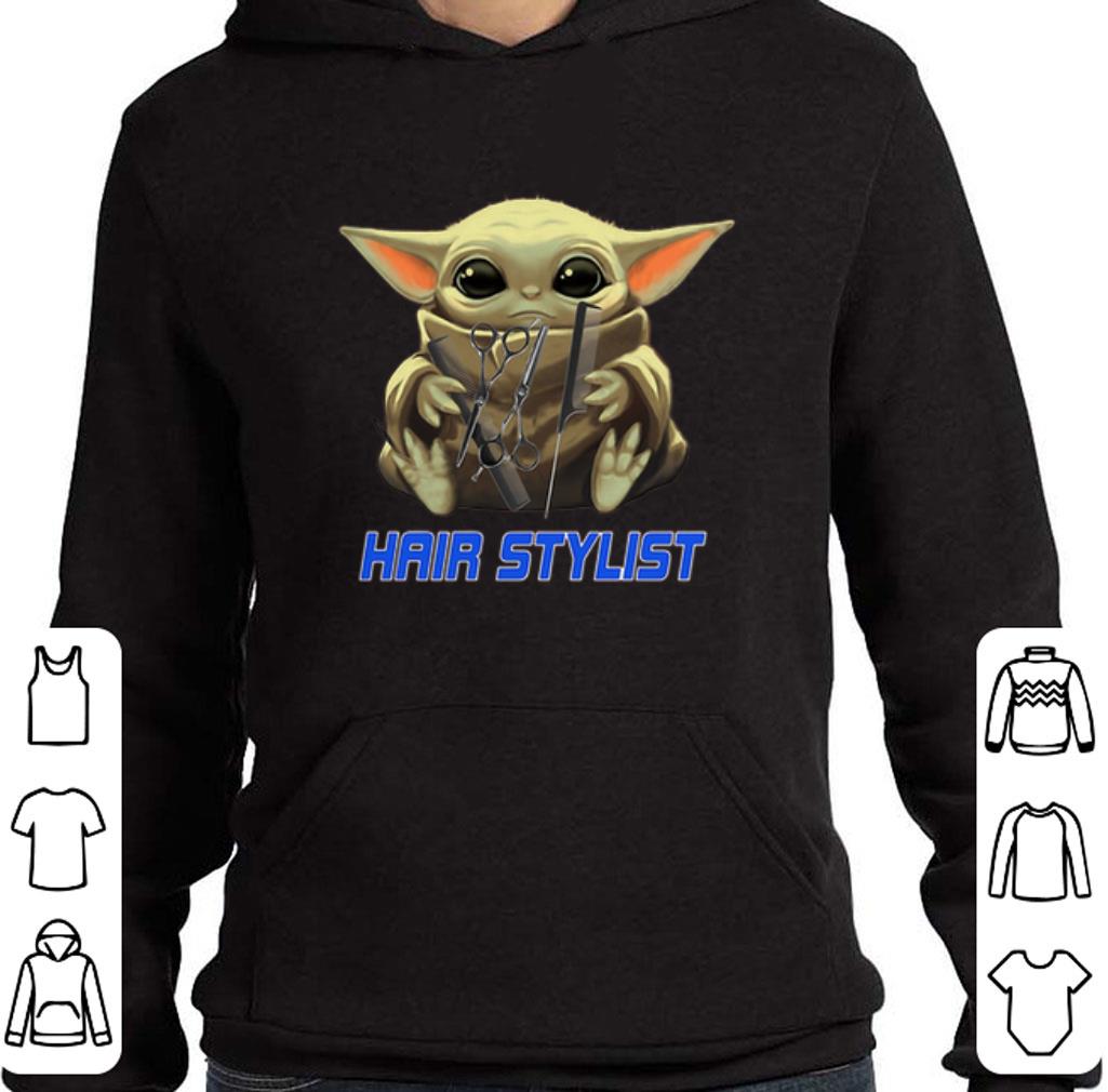 Top Baby Yoda hug Hair Stylist Star Wars Mandalorian shirt