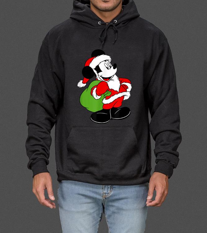 Top Disney Mickey Mouse Santa's Gift Bag Christmas sweater