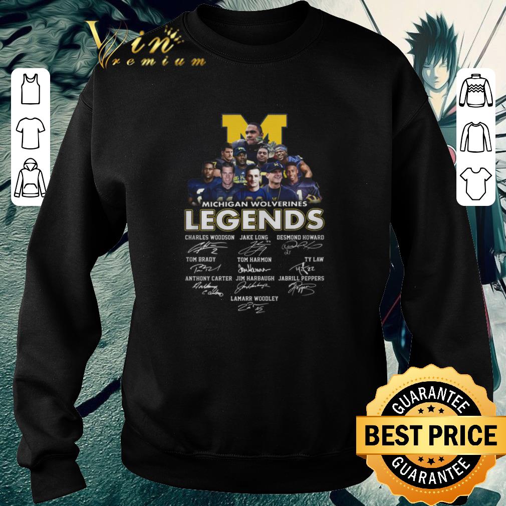 Top Michigan Wolverines Legends all signature autographed shirt