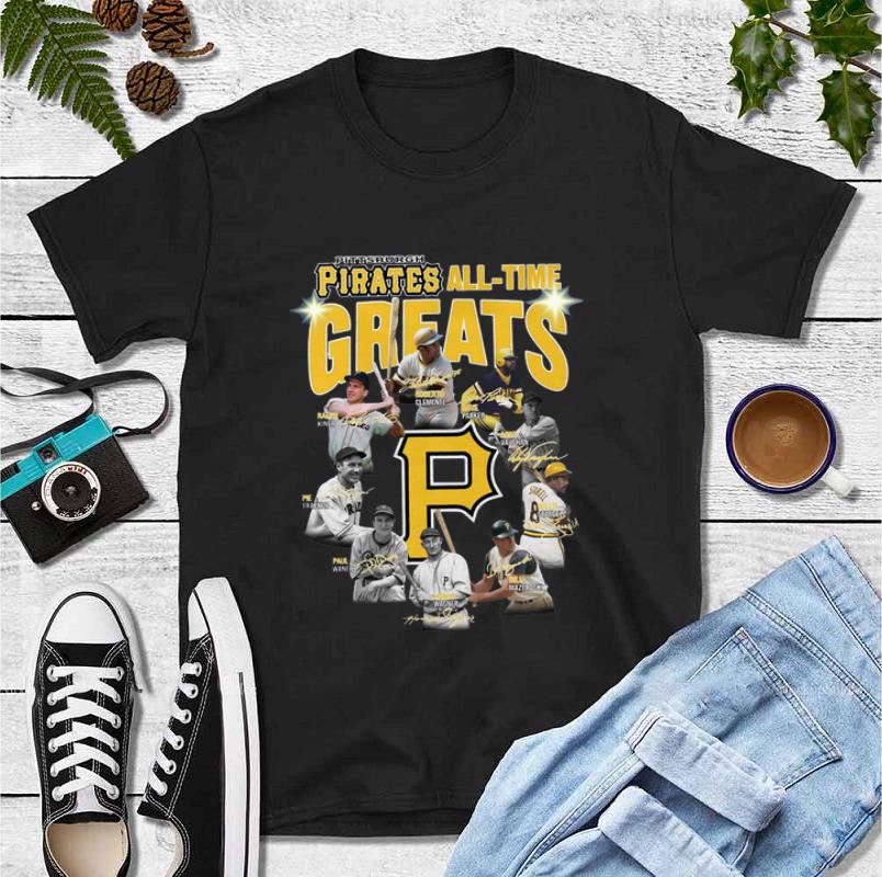 Top Pittsburgh Pirates all time great players signatures shirt