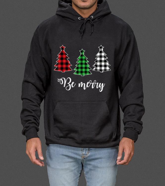 Top Red Plaid Christmas Tree Be Merry Christmas Xmas Gift sweater