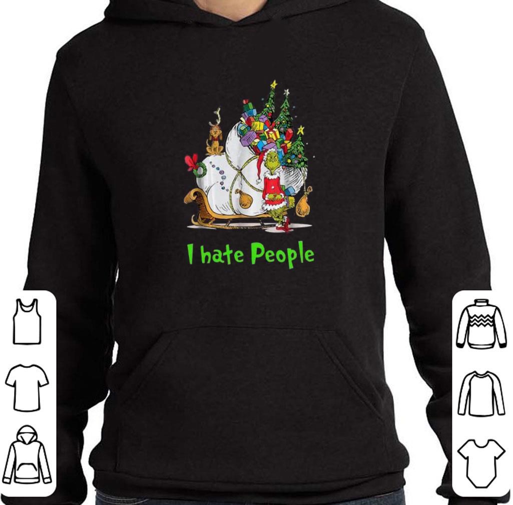 Top Santa Grinch I Hate People Christmas shirt