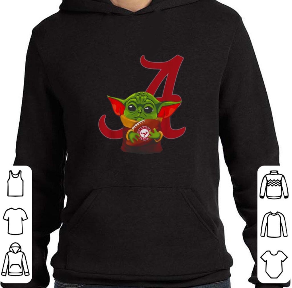 Top Star Wars Baby Yoda hug Alabama Crimson Mandalorian shirt