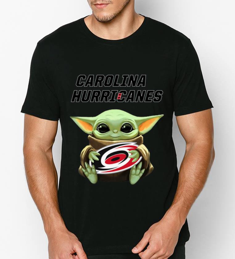 Awesome Baby Yoda hug Carolina Hurricanes shirt