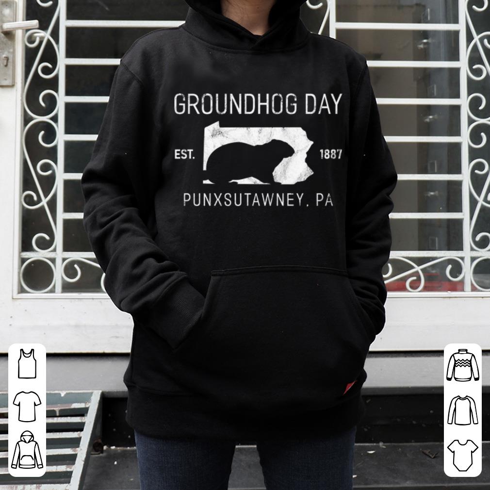 Awesome Groundhog Day Punxsutawney PA Distressed Est 1887 shirt