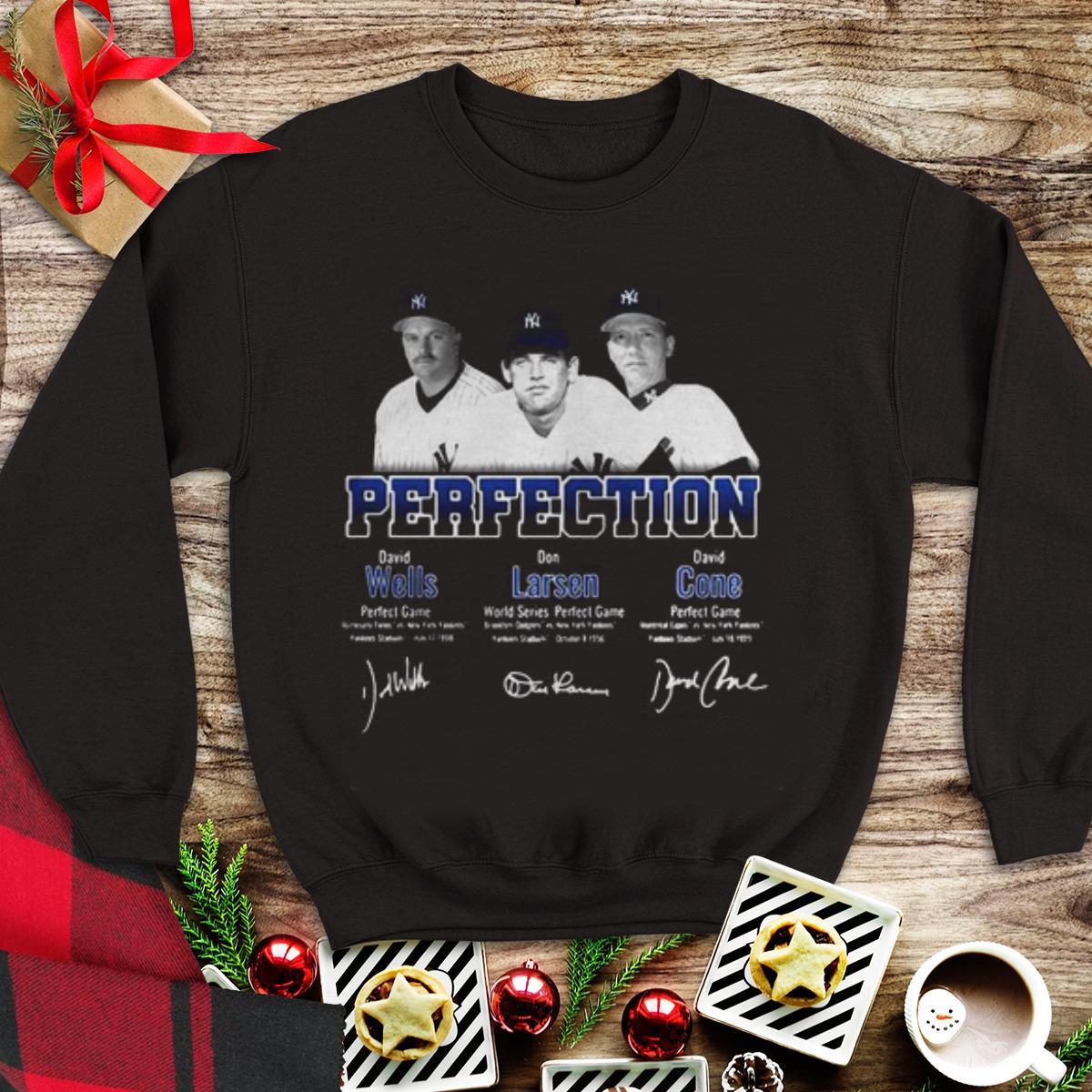 Awesome Perfection David Wells Don Larsen David Cone Signatures shirt