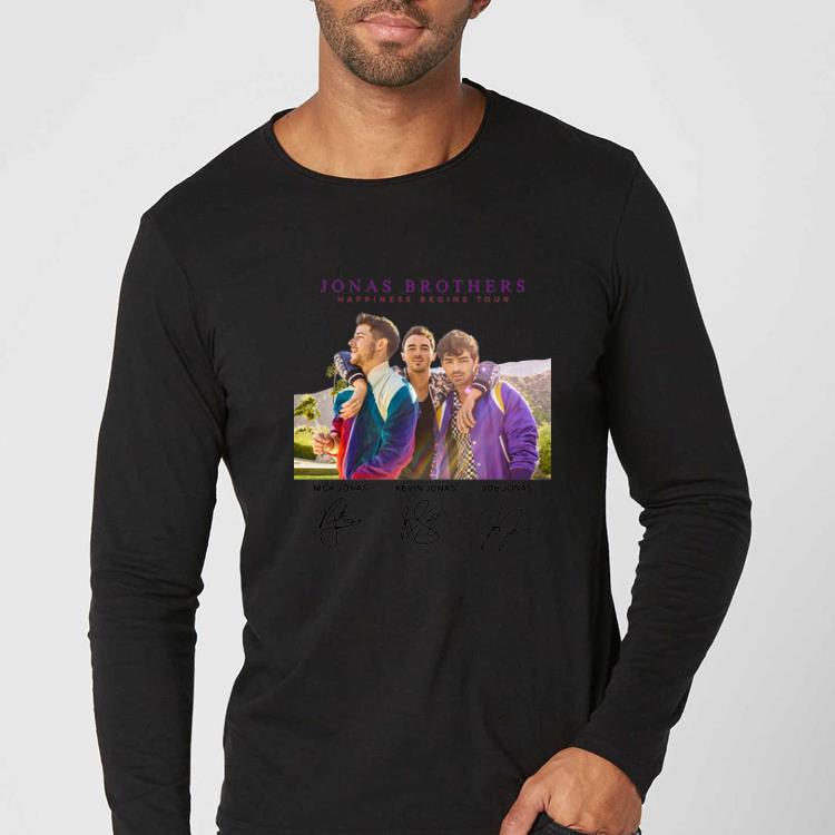 Hot Jonas Brother happiness begins tour signatures shirt