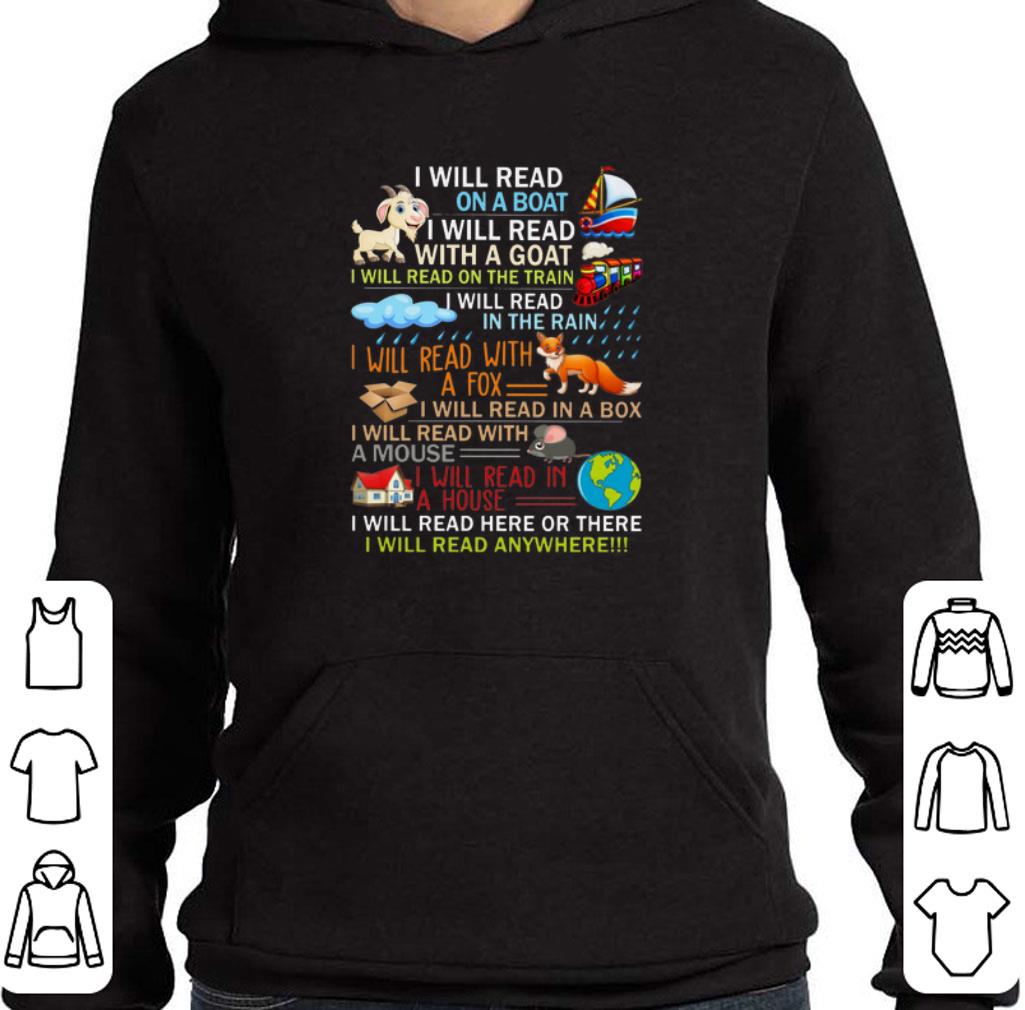 Nice I will read on a boat i will read with a goat i will read train shirt 6 Nice I will read on a boat i will read with a goat i will read train shirt