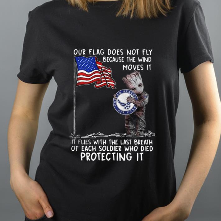 Official Baby Groot Hug United State Air Force American Flag shirt