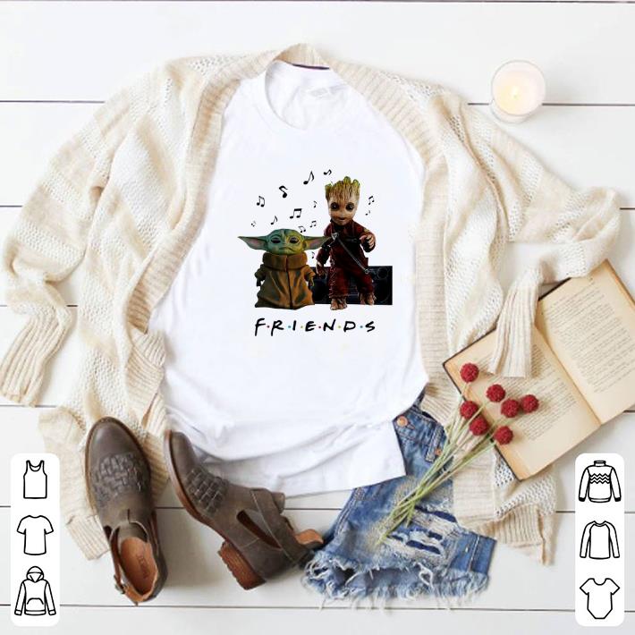 Official Baby Yoda And Baby Groot Friends Music Note shirt