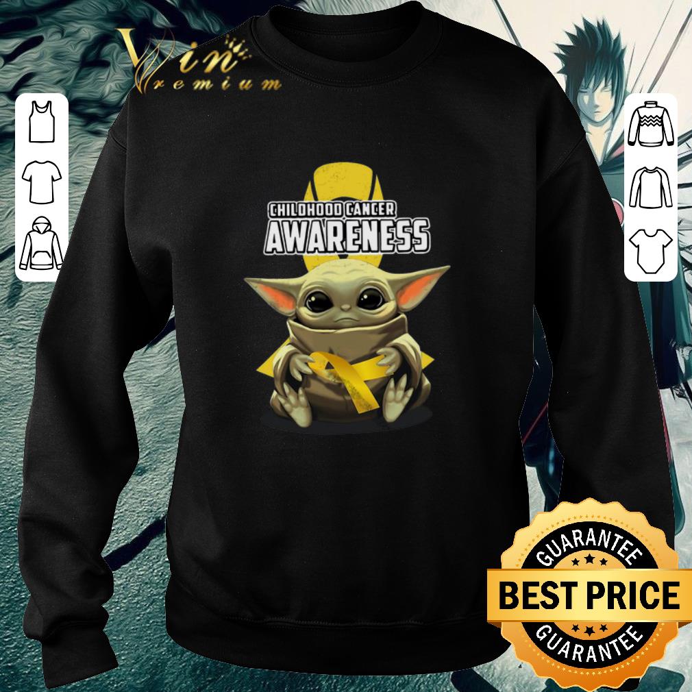 Official Baby Yoda Hug Childhood Cancer Awareness Star Wars Mandalorian shirt 2 Official Baby Yoda Hug Childhood Cancer Awareness Star Wars Mandalorian shirt