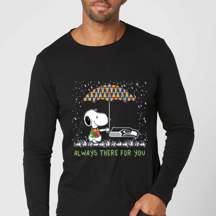 Official Seattle Seahawks Snoopy rain autism alway there for you shirt