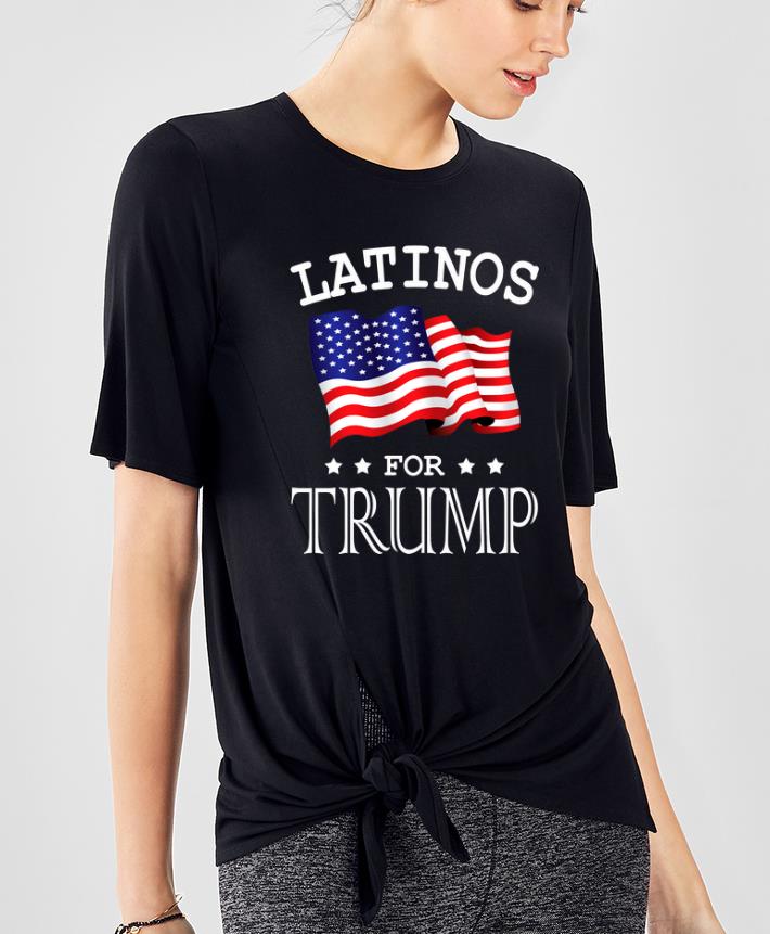 Original Novelty Latinos For Trump President American Flag shirt