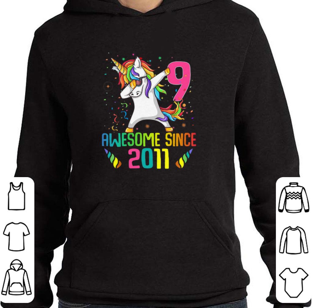 Premium Awesome Since 2011 9 Years Old 9th Birthday Unicorn Dabbing shirt 2 Premium Awesome Since 2011 9 Years Old 9th Birthday Unicorn Dabbing shirt