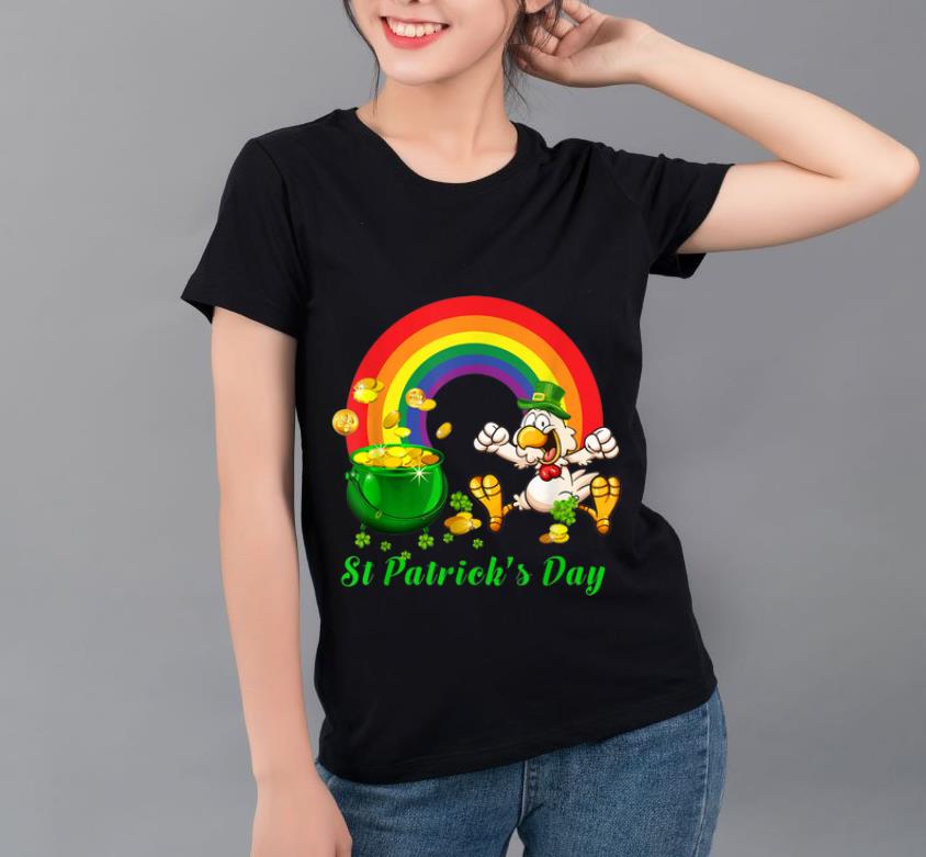 Pretty Chicken St Patricks Day Rainbow Chicken Lover shirt