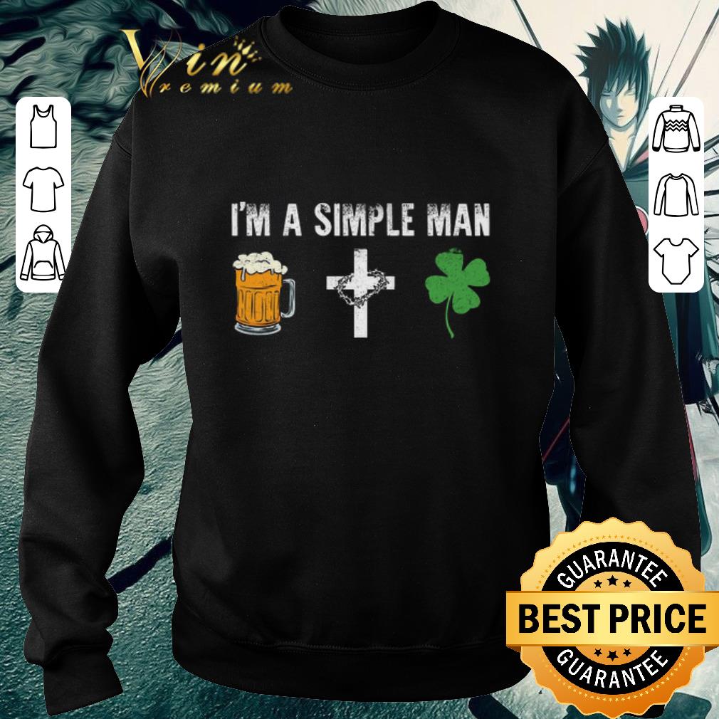 Pretty I'm a simple man i like beer cross four leaf clovers shirt 6 Pretty I'm a simple man i like beer cross four leaf clovers shirt