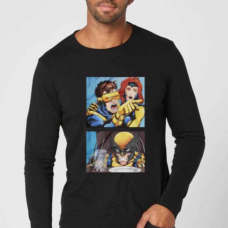 Awesome Cyclops Yelling At Wolverine Yelling Cat Meme Parody shirt