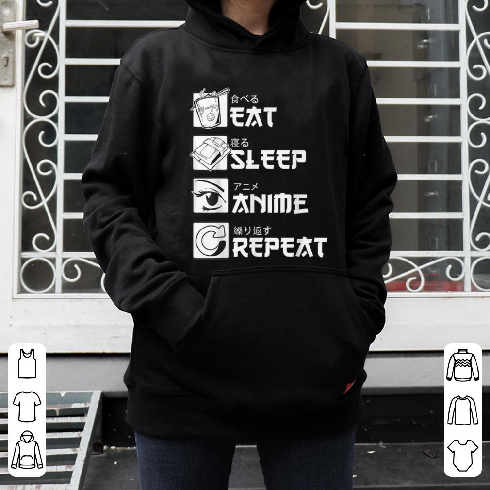Awesome Eat Sleep Anime Repeat Japanese Manga shirt