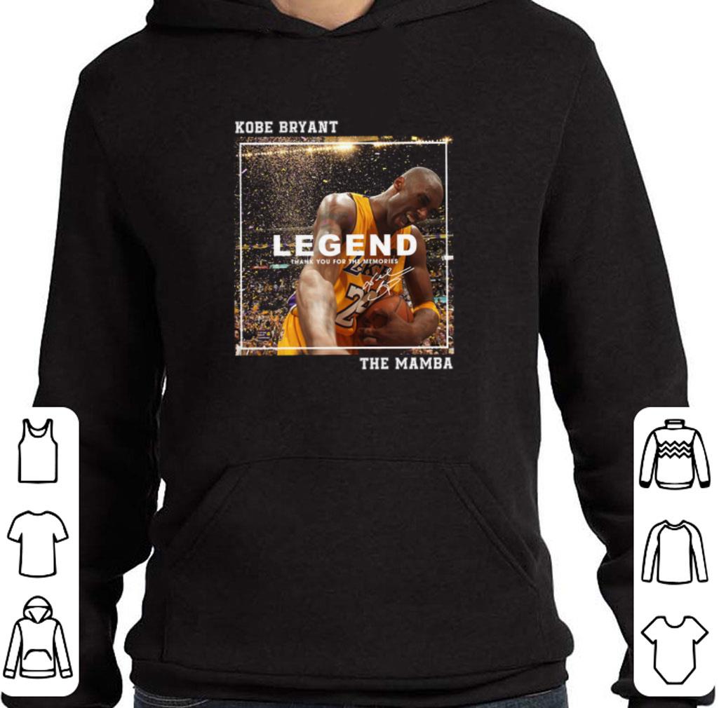 Awesome Kobe Bryant Legend thank you for the memories signed The Mamba shirt