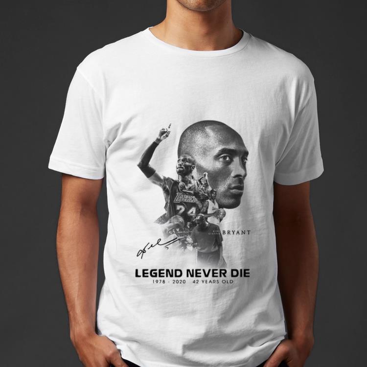 Awesome Legends Never Die Kobe Bryant 42 Years Old shirt