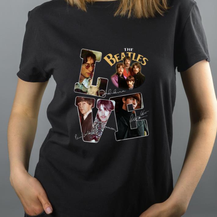 Awesome The Beatles Love Signatures shirt