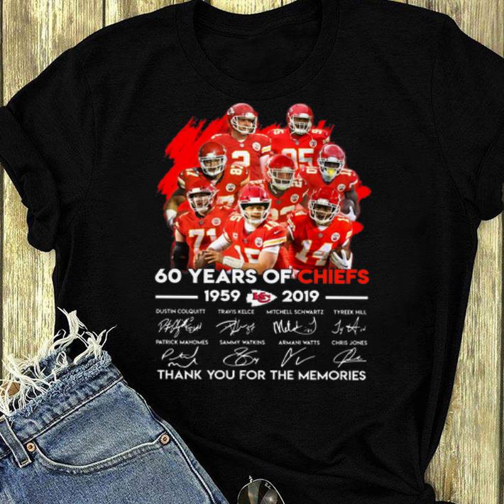 Great 62 Years Of Chiefs Thank You For The Memories Signatures shirt