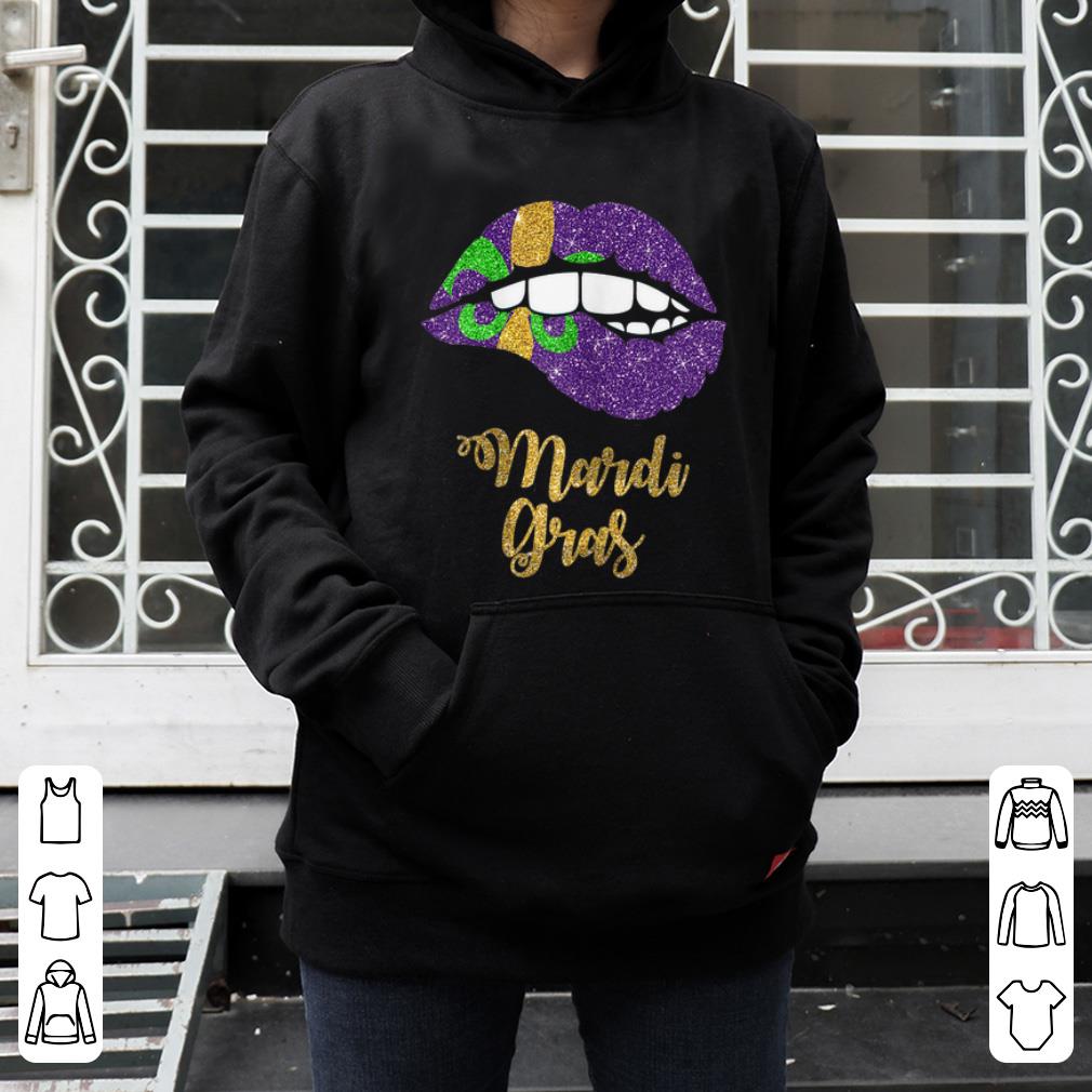 Great Mardi Gras Lip Biting Diamong shirt
