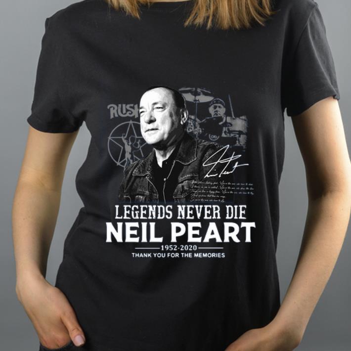 Great Neil Peart Legends Never Die 1952 2020 Thank You For The Memories shirt