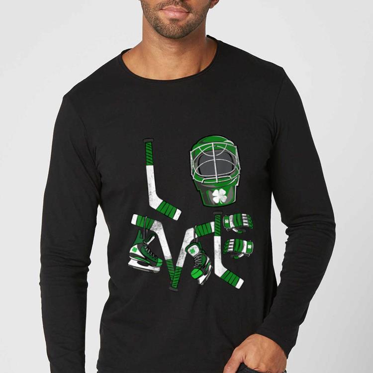 Hot Ice Hockey Love St Patricks Day Cute Gift Boys Girls shirt
