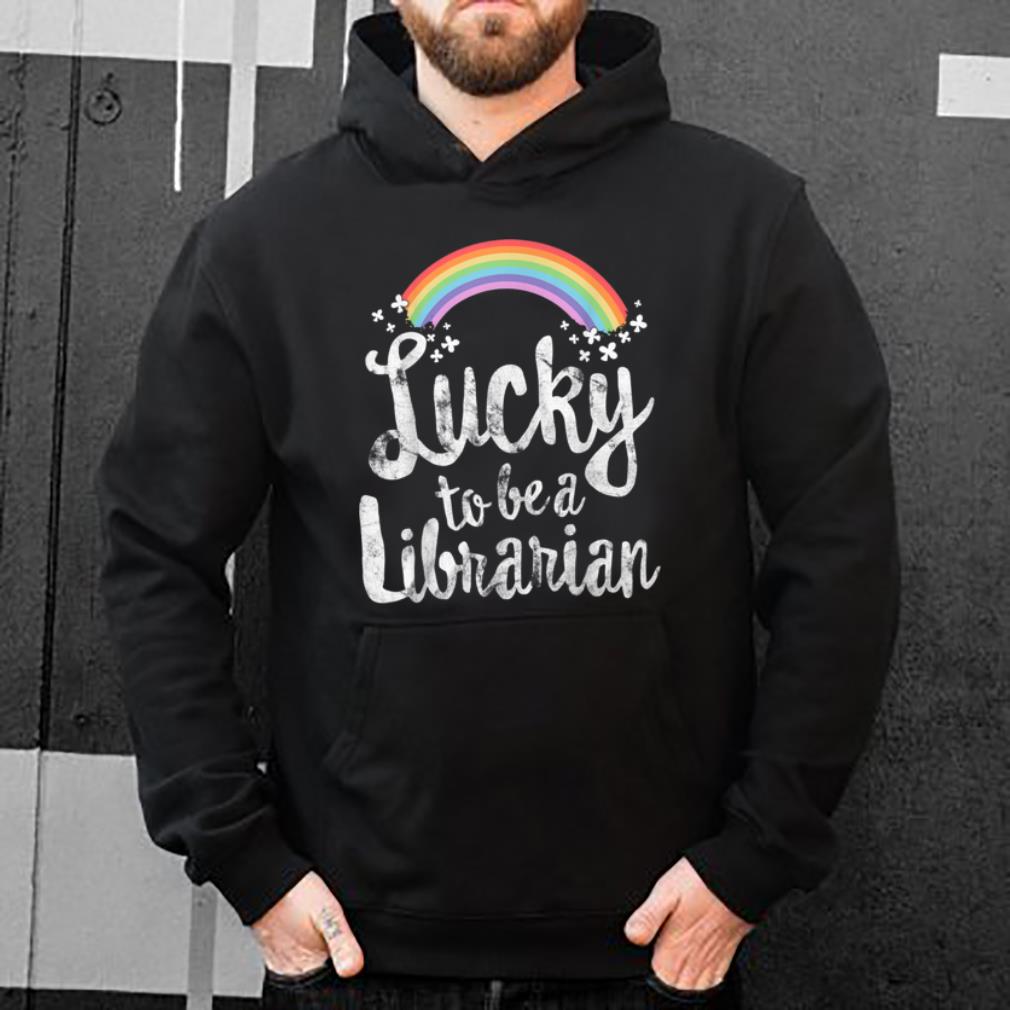 Hot Lucky To Be A Librarian School St Patricks Day Gift shirt