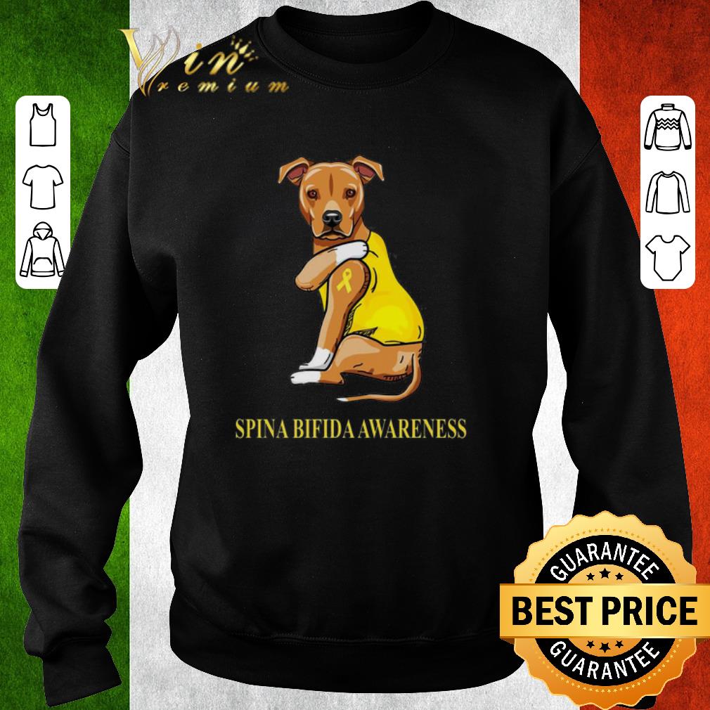 Hot Staffordshire Terrier tattoo i love Spina Bifida Awareness shirt