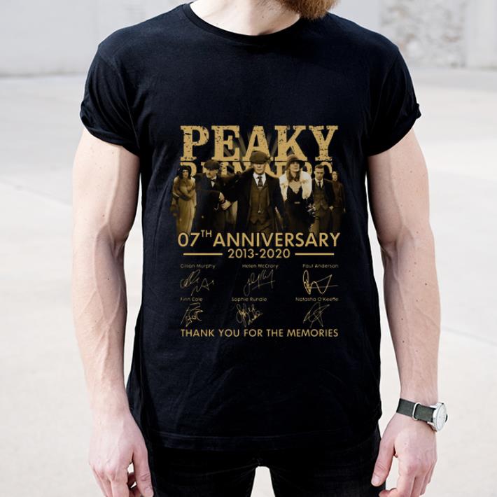 Nice Peaky Blinders 07th Anniversary 2013 2020 Thank You For The Memories Signatures shirt