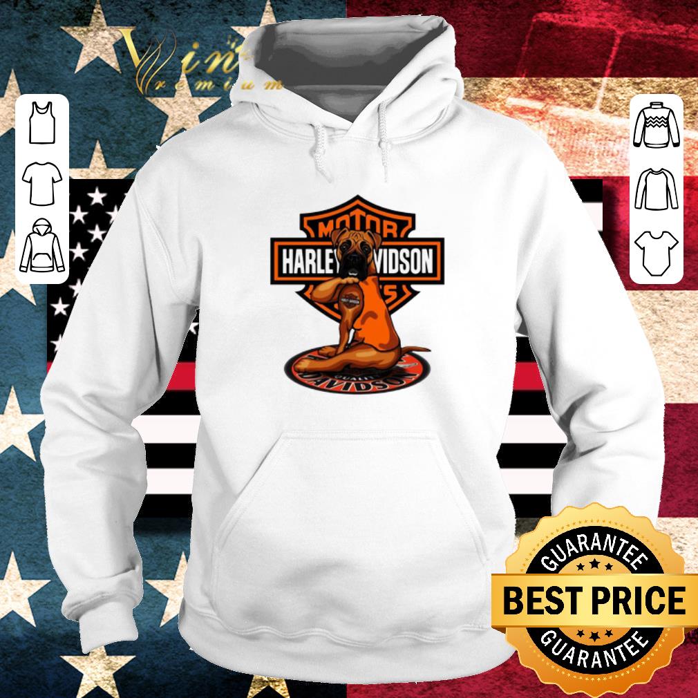 Nice Pitbull tattoo Harley Davidson Motor shirt