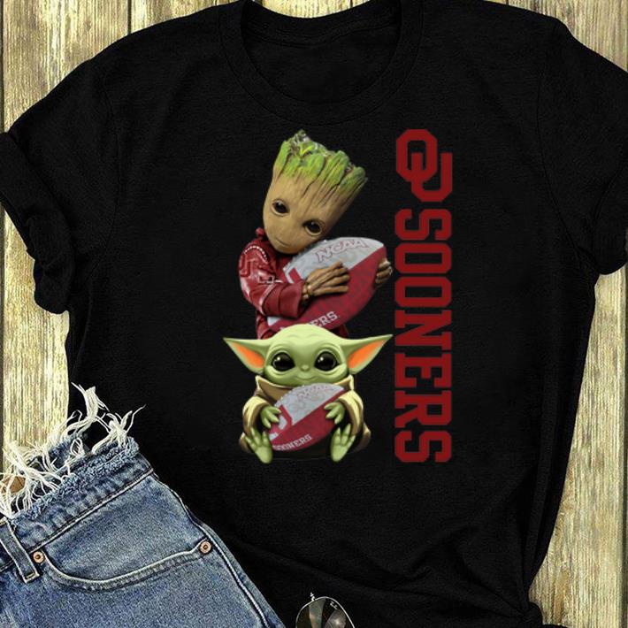 Official Baby Yoda And Baby Groot Hug Oklahoma Sooners shirt