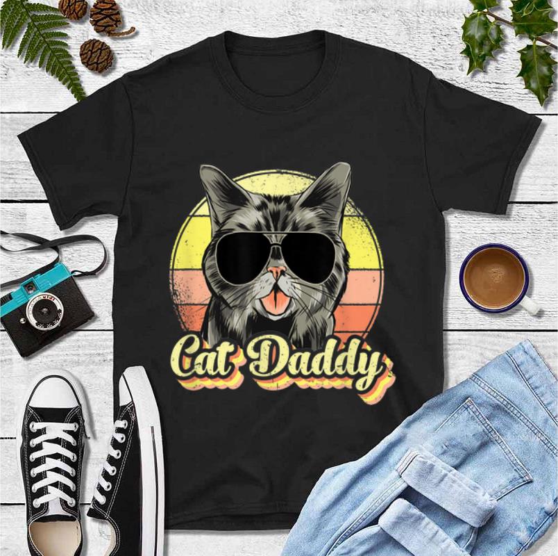Official Cat Daddy Cat Lover Vintage Father's Day shirt