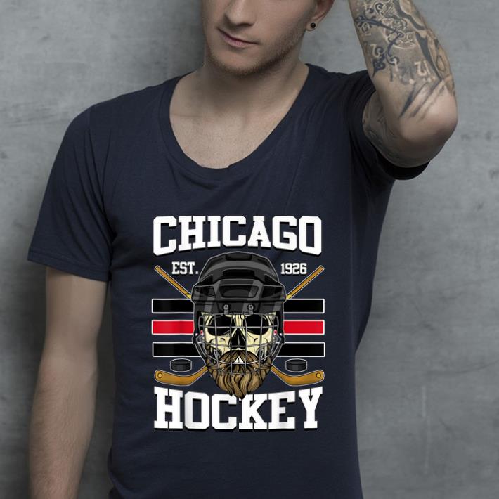 Official Chicago Ice Hockey Est 1928 Bearded Skull shirt