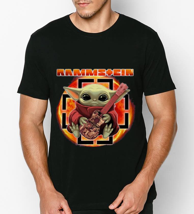 Official Star Wars Baby Yoda Hug Guitar Rammstein shirt