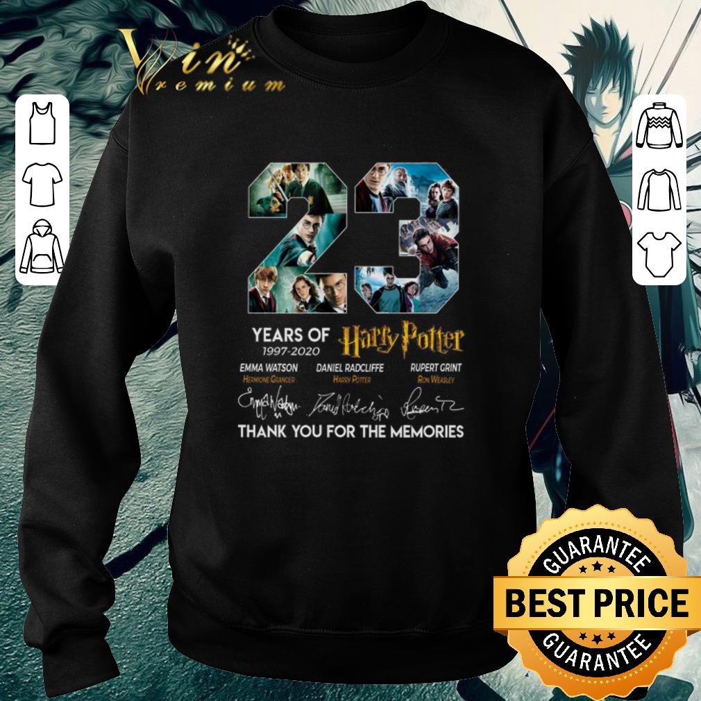 Original 23 years of 1997-2020 Harry Potter Signatures Thank For Memories shirt