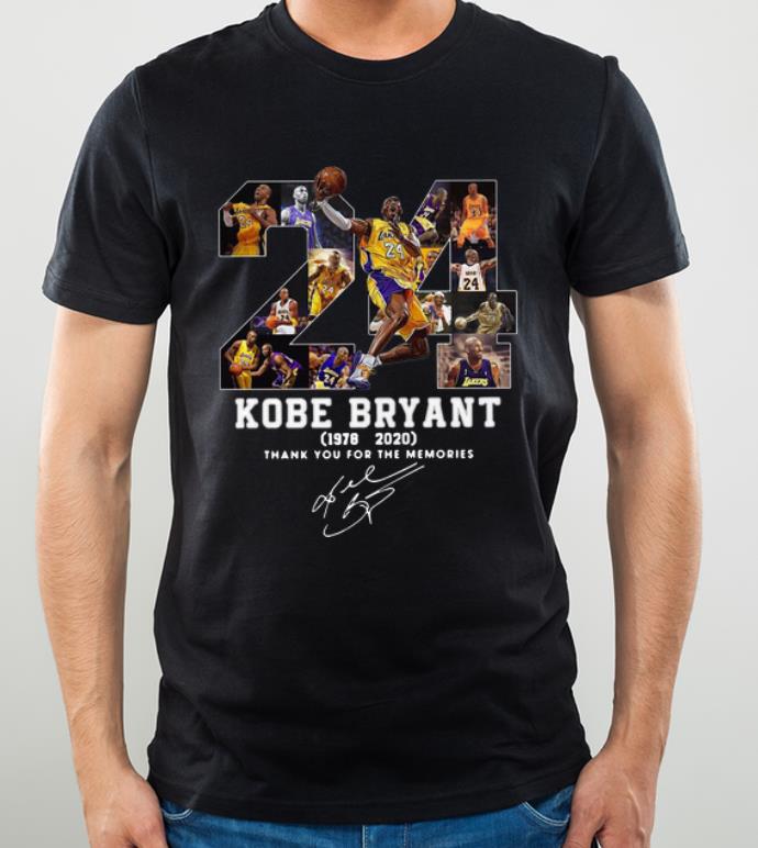 Original 24 Lakers Kobe Bryant Thank You For The Memories Signatures shirt