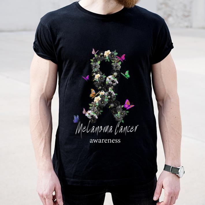 Original Melanoma Cancer Awareness Flower Ribbon shirt