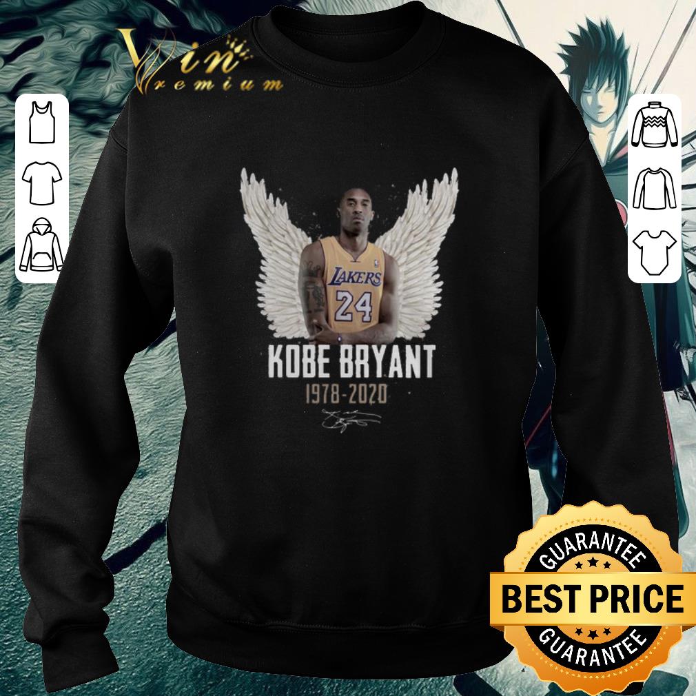 Original Rip Kobe Bryant 1978 2020 signature wings haven shirt