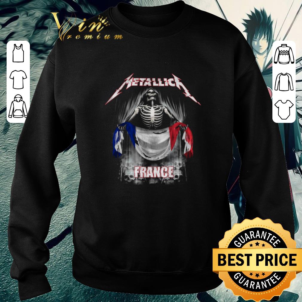 Original Skeleton Metallica France flag shirt
