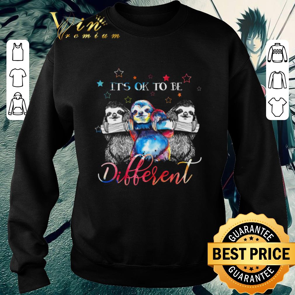 Original Sloths colors it's ok to be different shirt