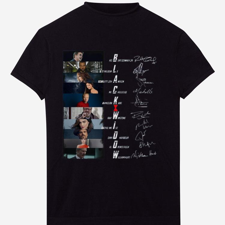 Premium Black Widow All Characters Signatures shirt