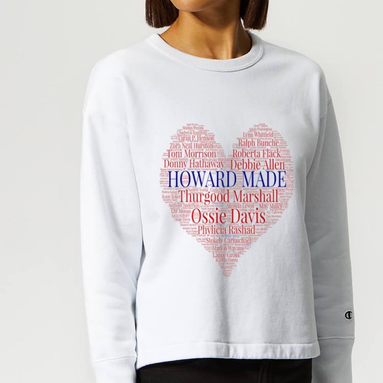 Premium Howard Made Thurgood Marshall Ossie Davis Alumni Word Cloud shirt