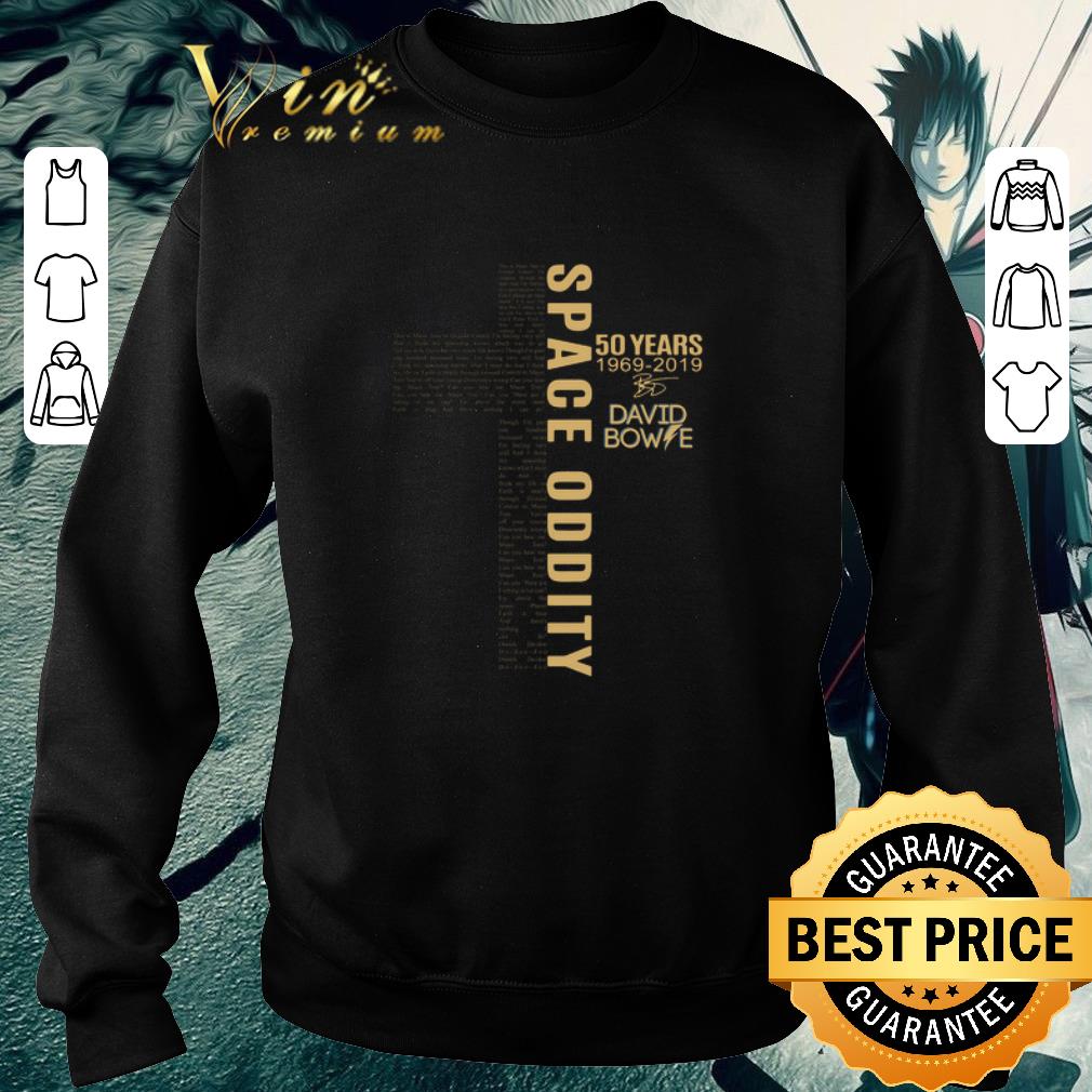 Pretty Lyrics Space Oddity 50 years 1969 2019 David Bowie signature shirt